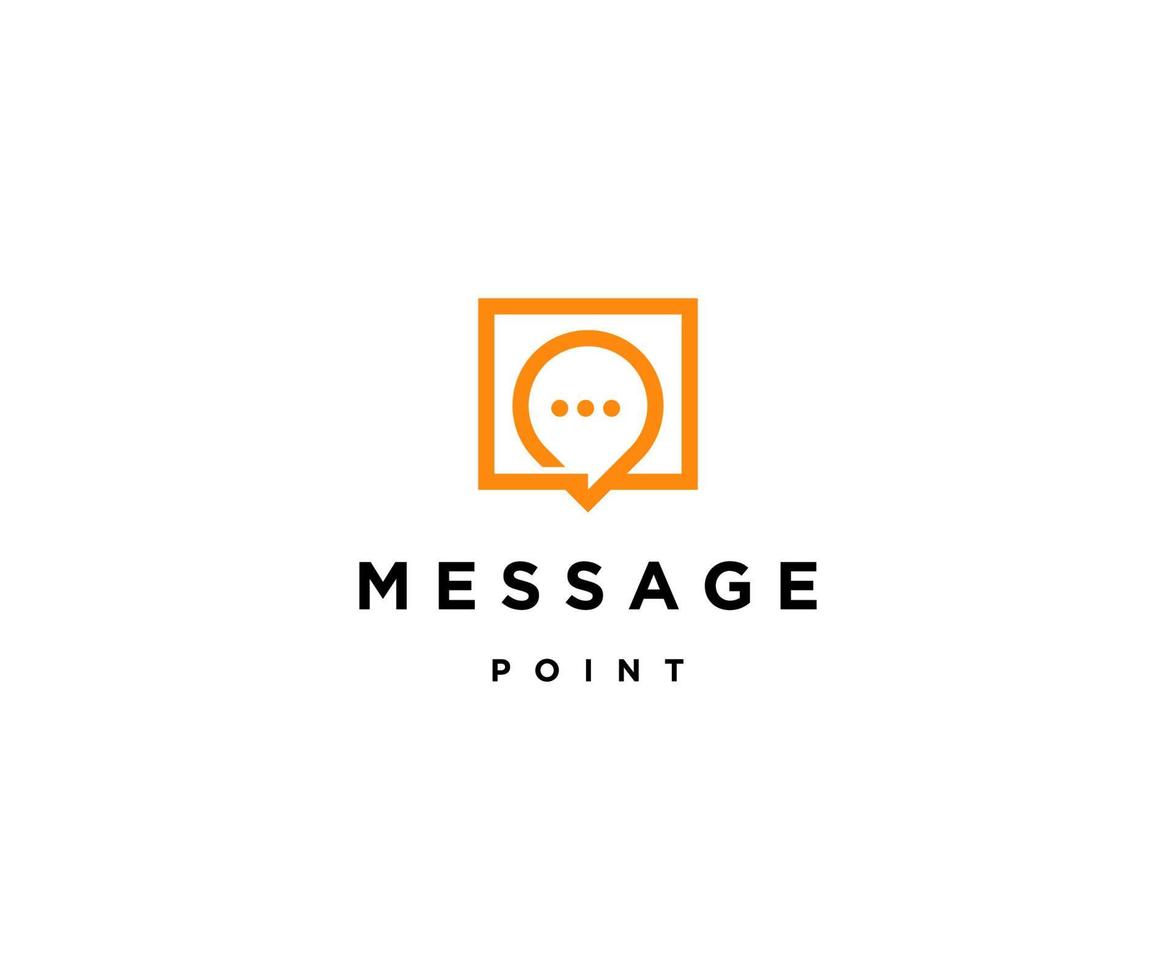 Message poin logo icon design template vector