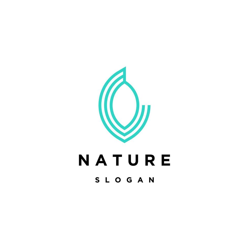 Leaf logo icon design template vector