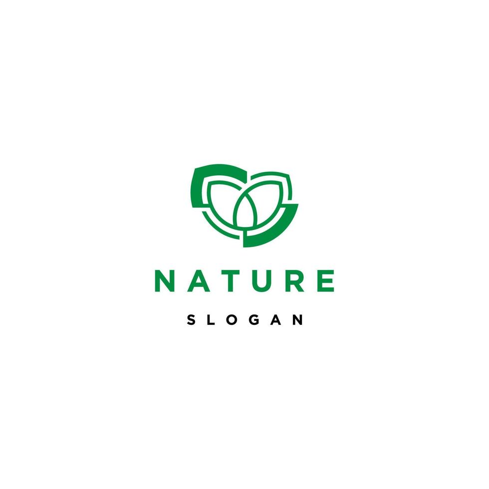 Leaf logo icon design template vector