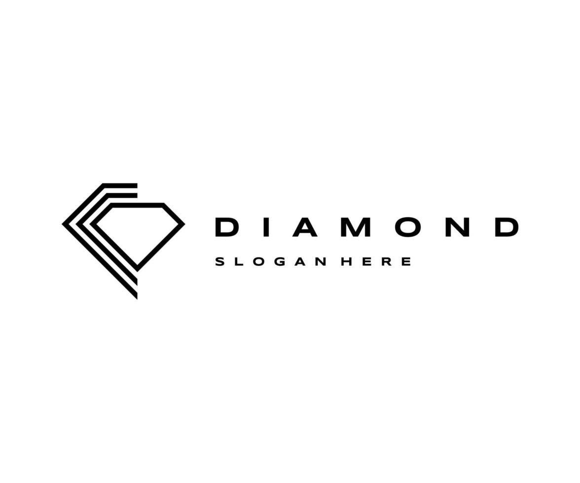 plantilla de diseño de icono de logotipo de diamante vector