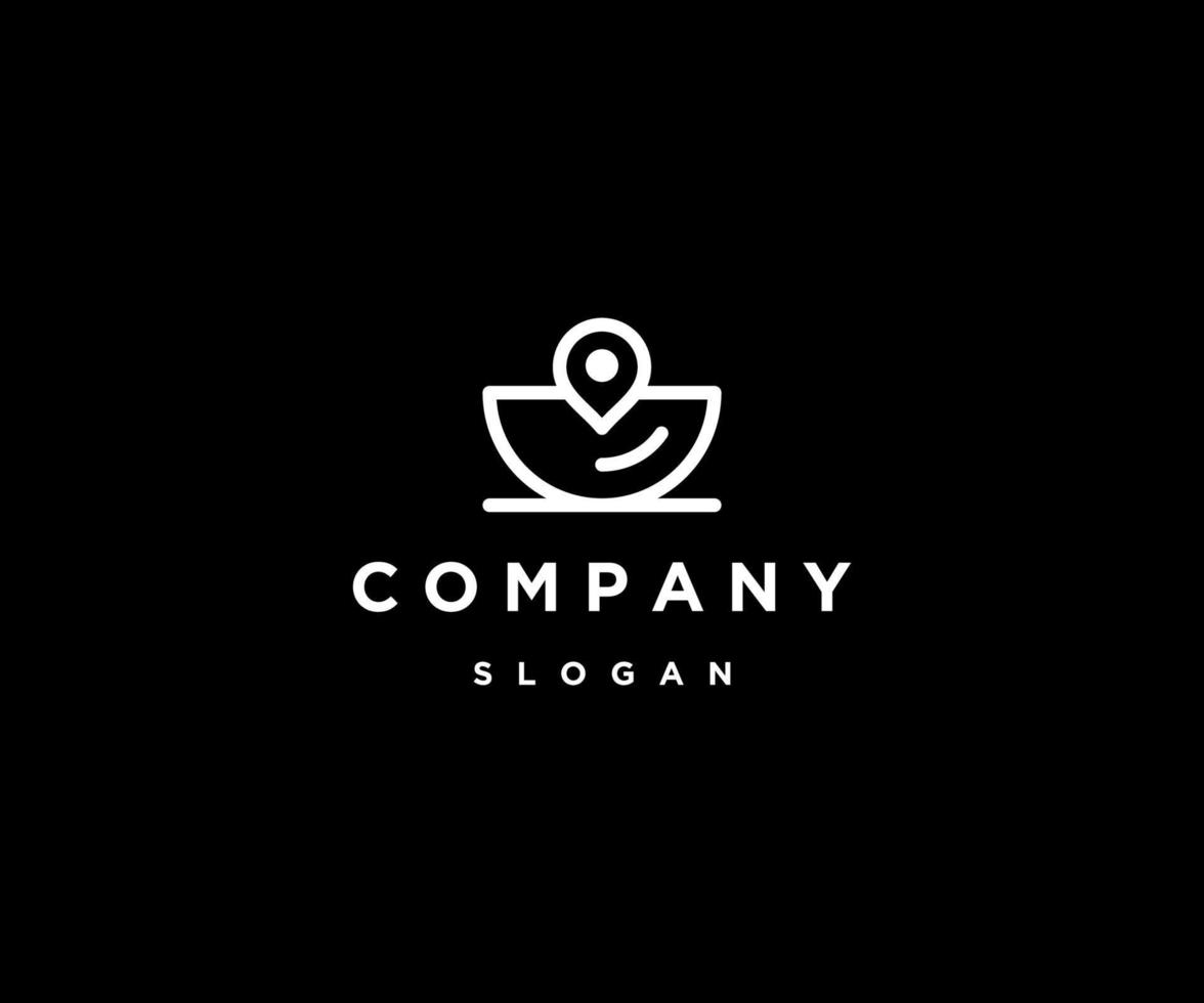 Bowl point logo icon design template vector