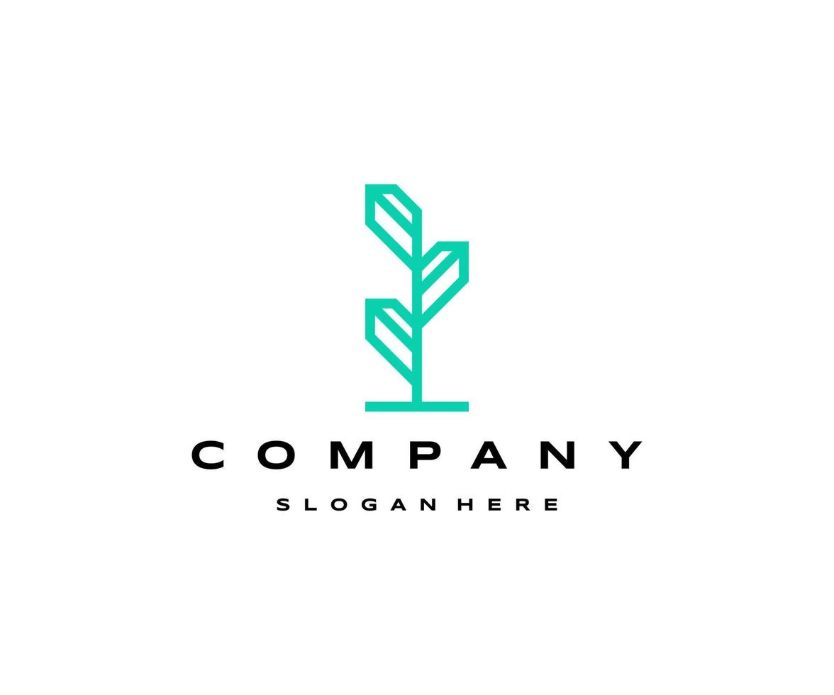 Geometric flower logo icon design template vector