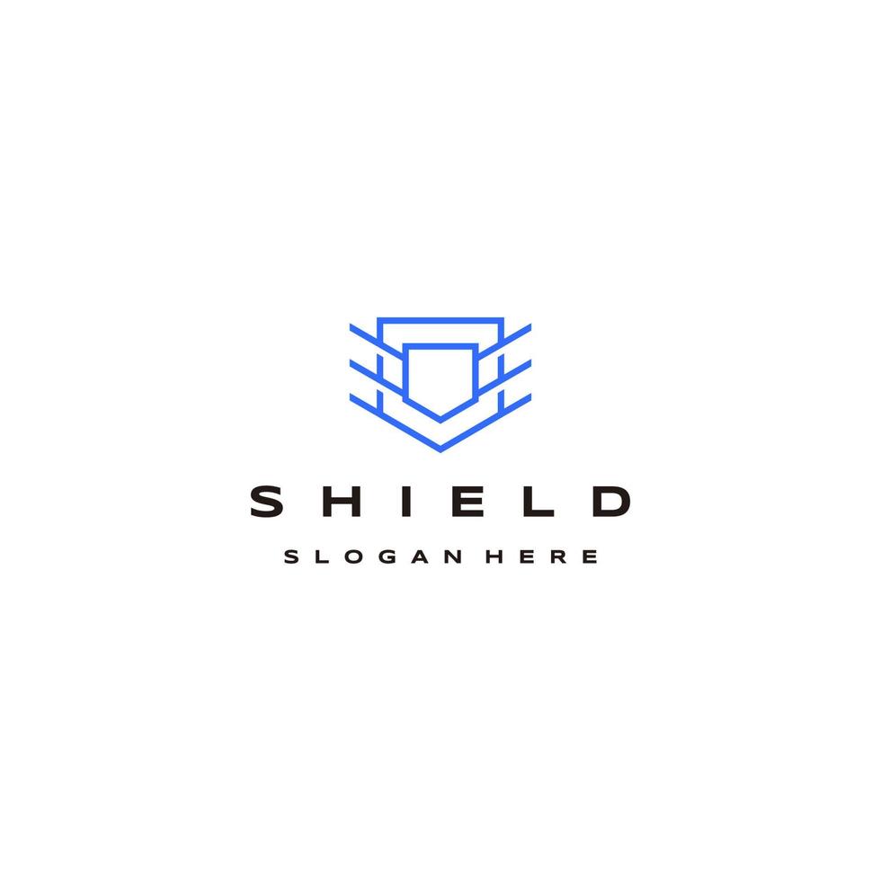 Shield wings logo icon design template vector