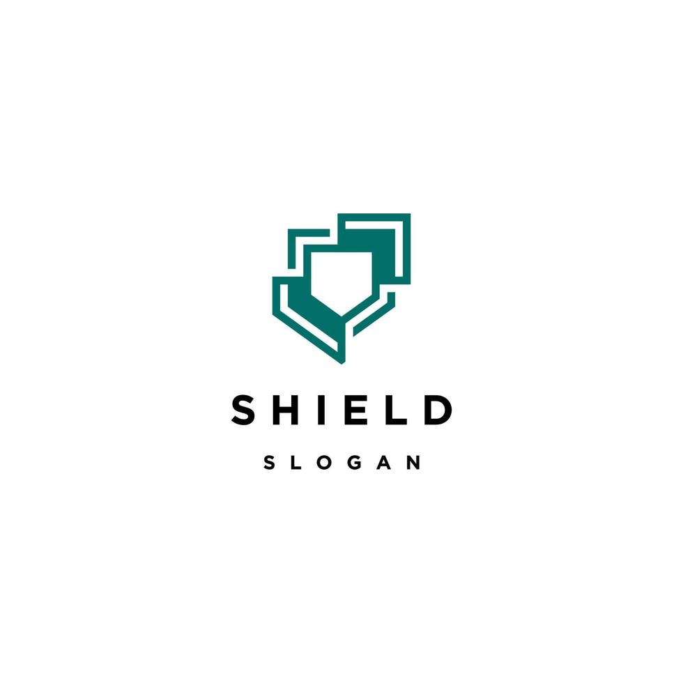 Abstract shield logo icon design template vector