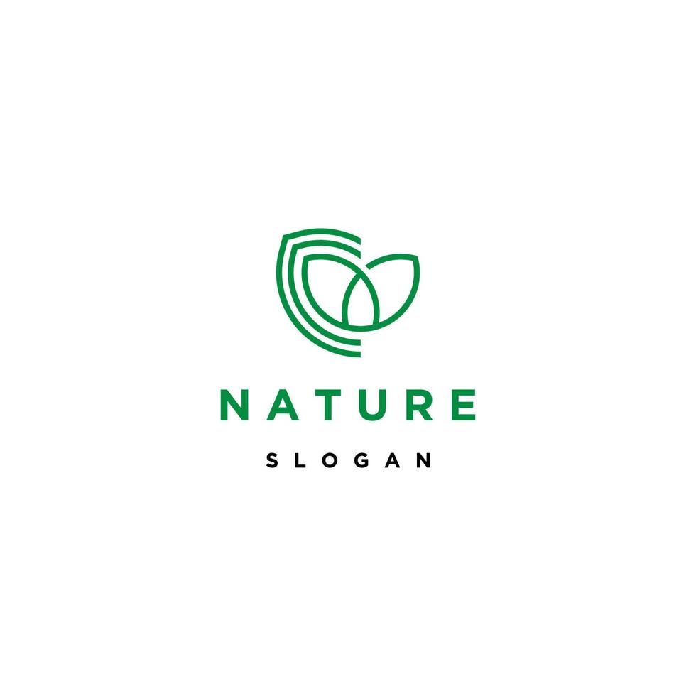 Leaf logo icon design template vector