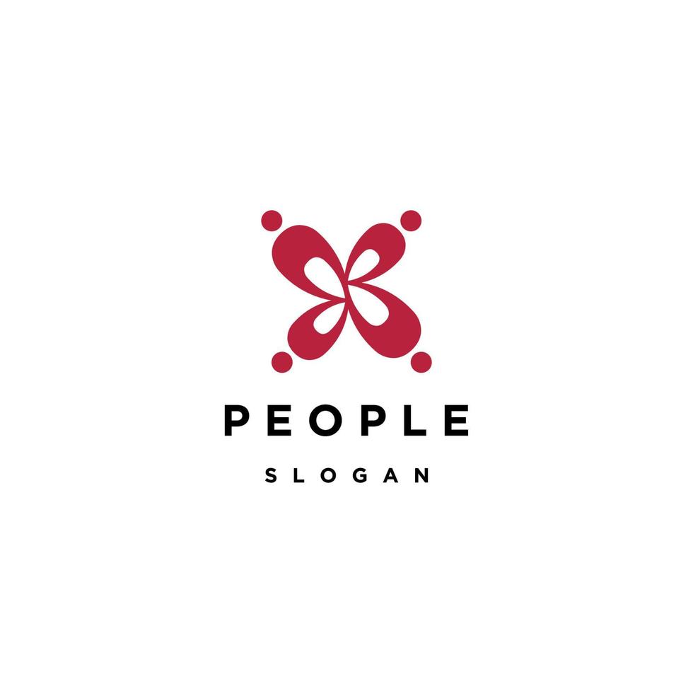 People logo icon design template vector