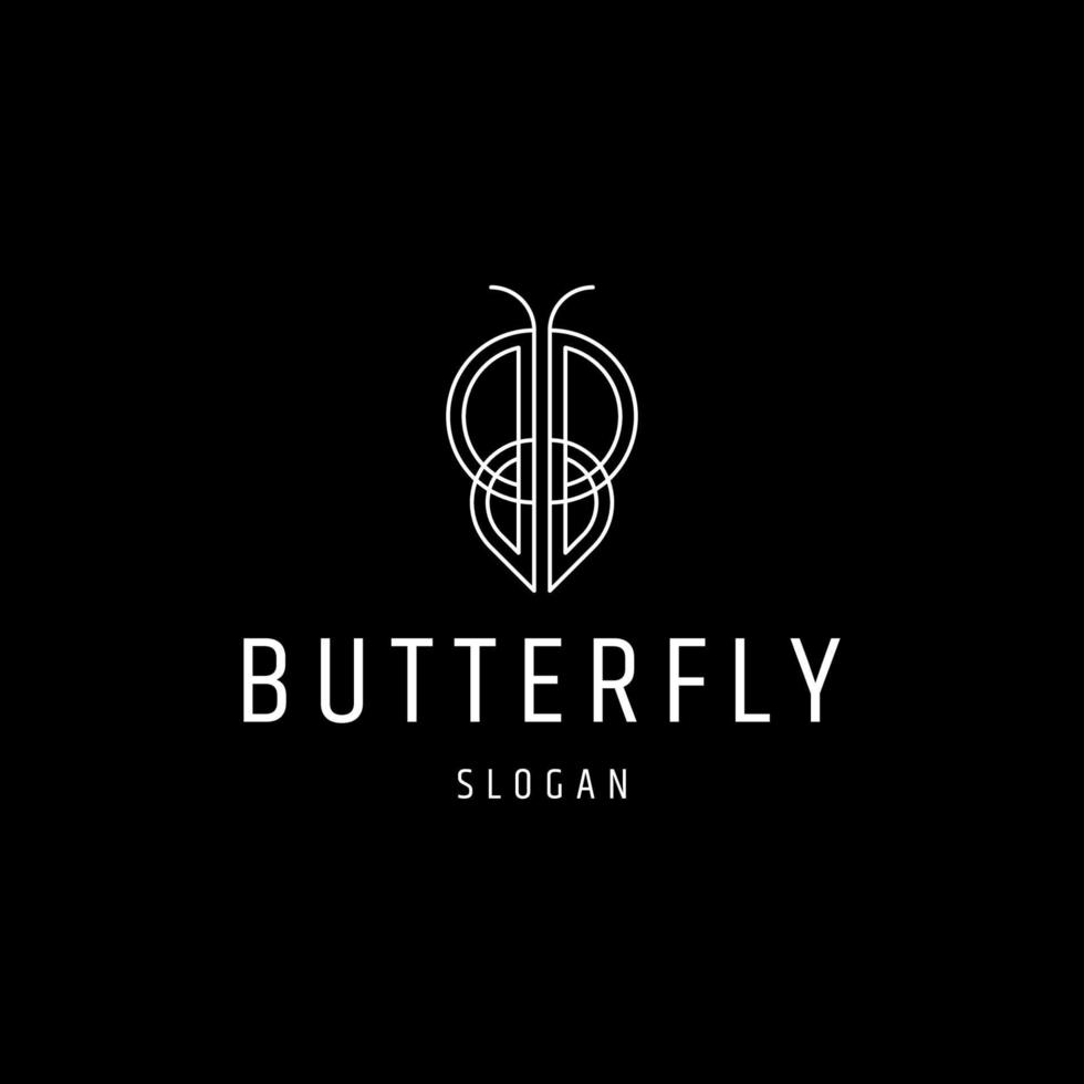 Butterfly logo icon design template vector