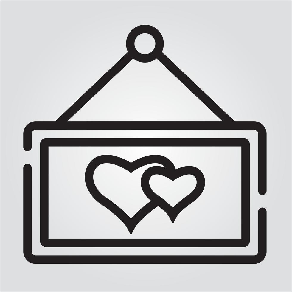 Isolated Picture of Love Outline Icon Unlimited Scalable Vector Graphics