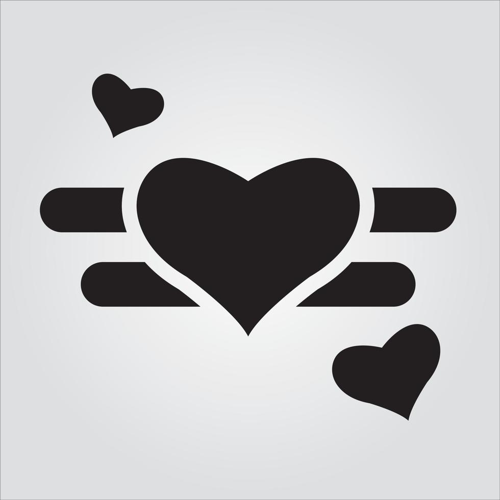 Isolated Wing of Love Glyph Icon Unlimited Scalable Vector Graphics