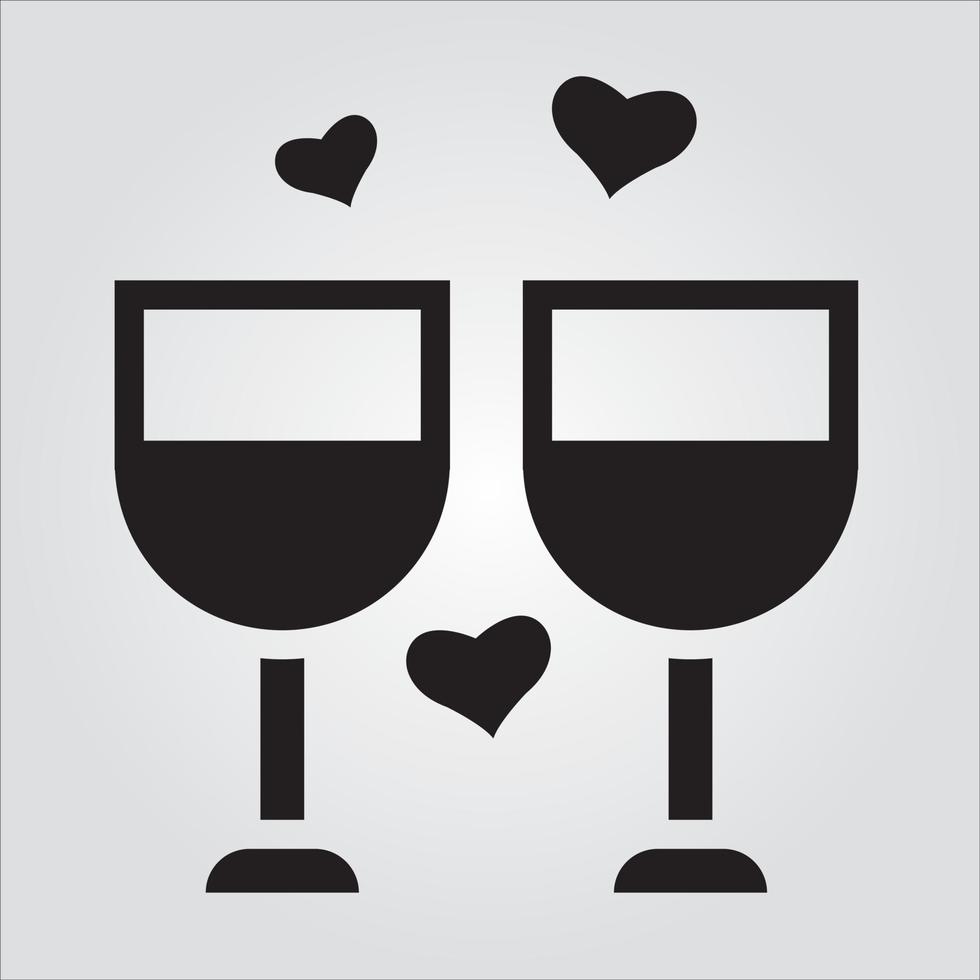Isolated Glass Toast Glyph Icon Unlimited Scalable Vector Graphics