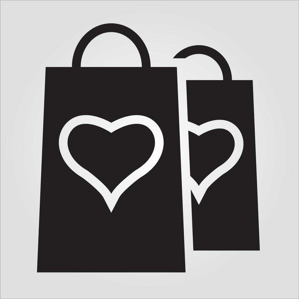 icono de glifo de bolsa de compras aislado gráficos vectoriales escalables ilimitados vector