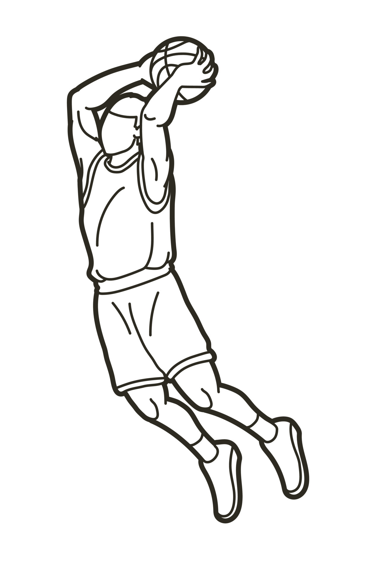 Basketball Player Jumping Dunk Action 6649501 Vector Art at Vecteezy