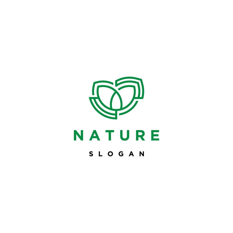 Leaf logo icon design template vector