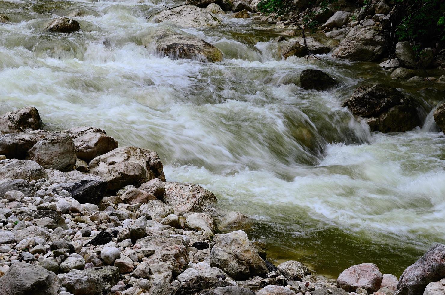 mountain stream in the mountains photo