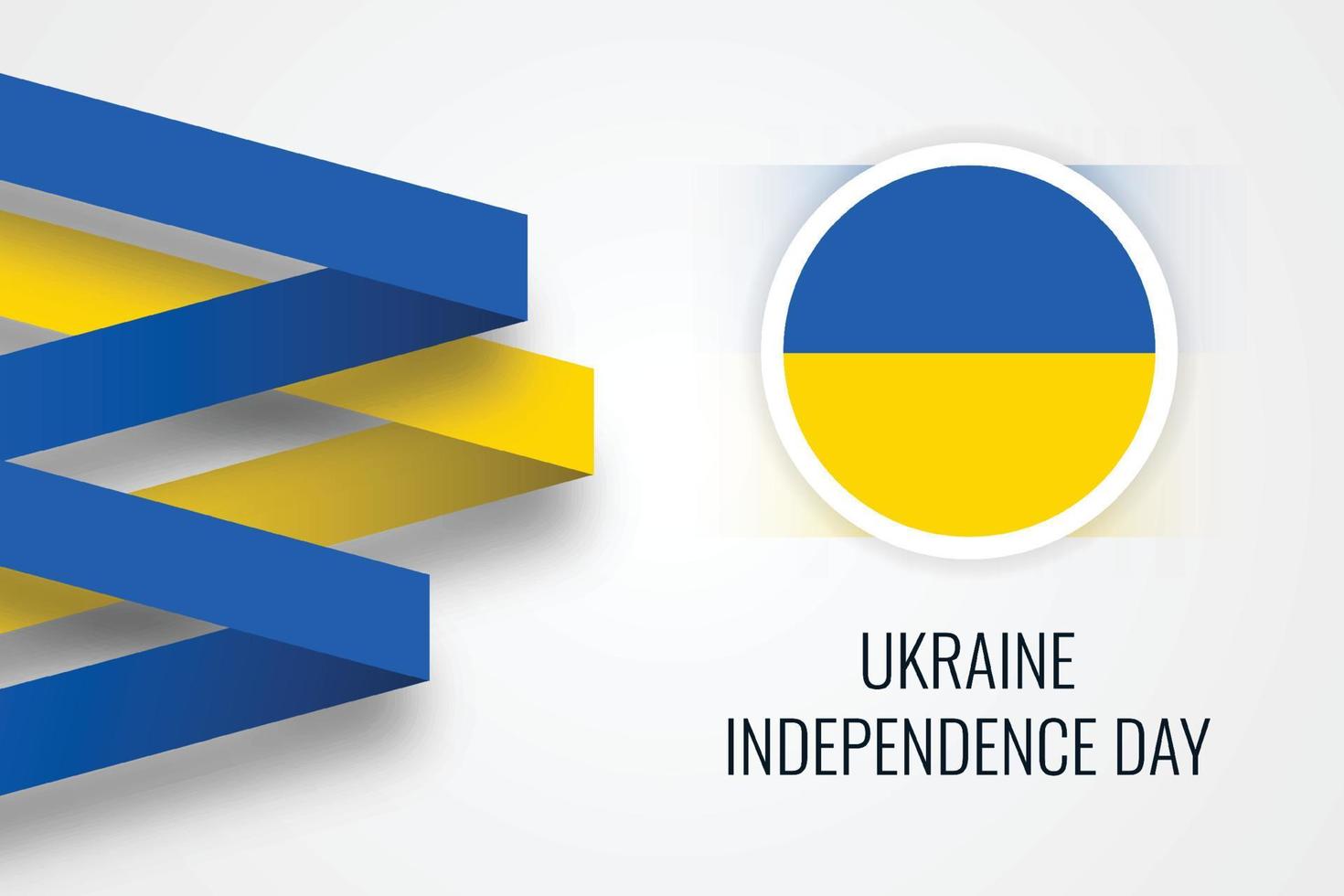 Ukraine independence day illustration template design vector