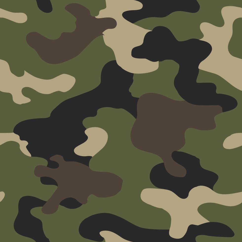 el camuflaje militar de textura repite el patrón vectorial sin costuras para tela, fondo, papel tapiz y otros. estampado de ropa clásica. patrón de camuflaje de vector transparente monocromo abstracto.