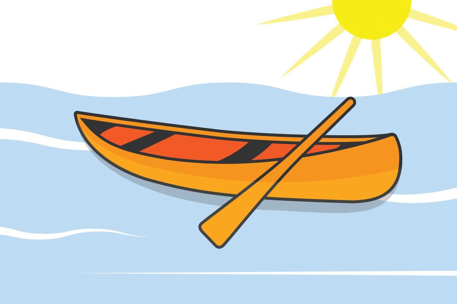 Canoe Illustration And Vector Design.
