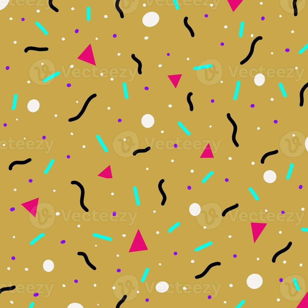 Geometric shapes on golden background. photo