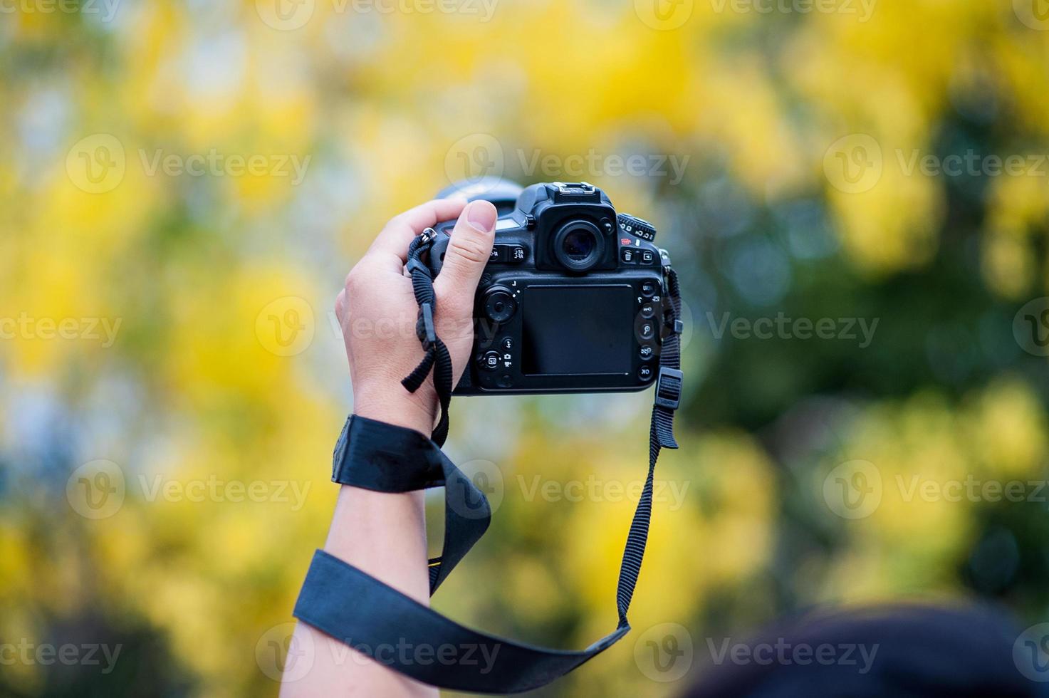 mano y cámara y viaje foto