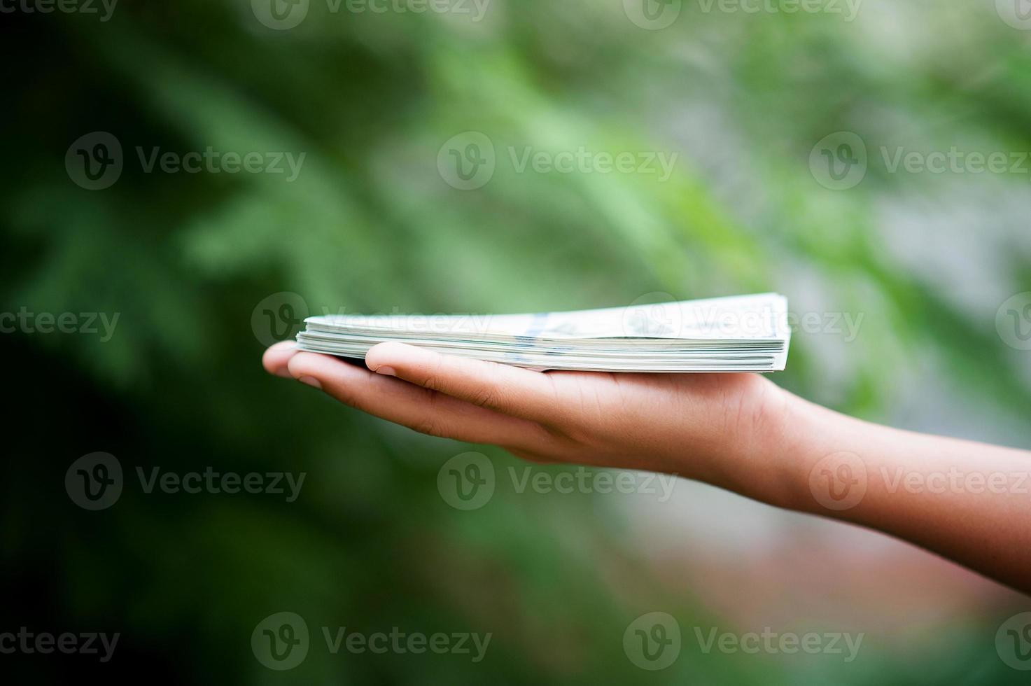 My hands and money photo