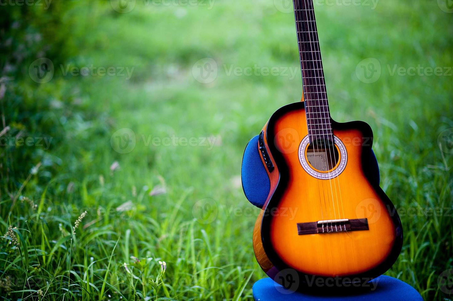 guitarra y naturaleza buen ambiente foto