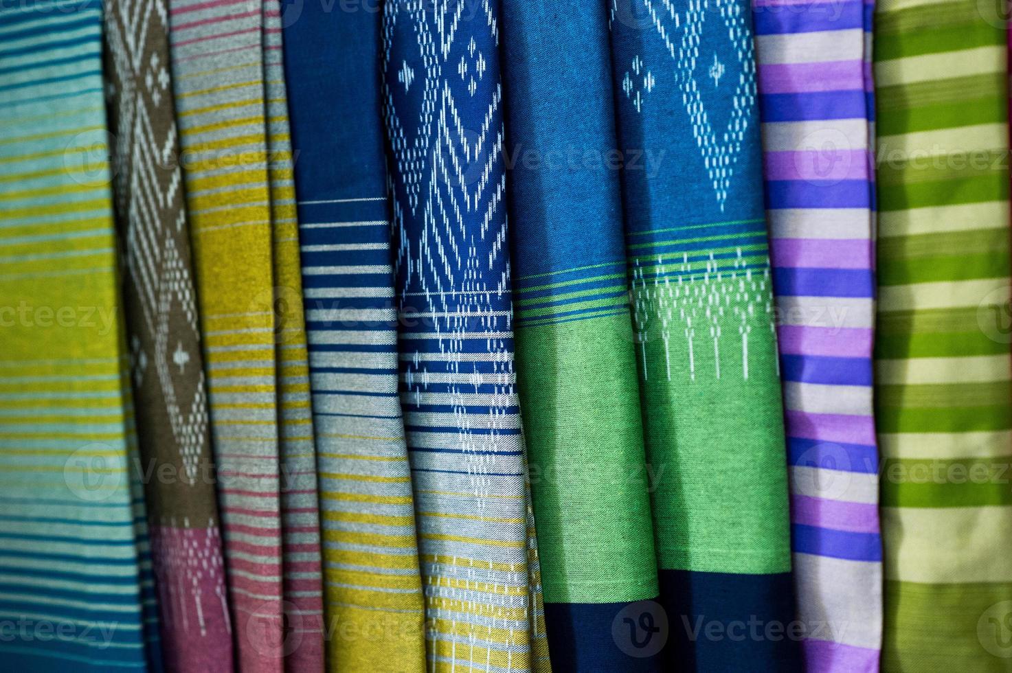 Many silk lined in colorful. Each of them has a beautiful and individual meaning in each color. photo