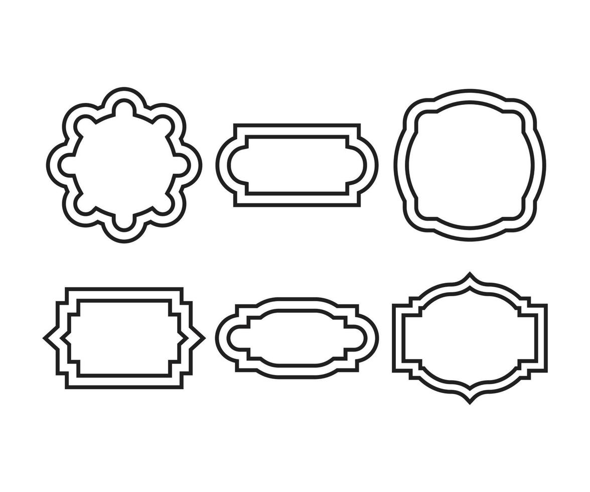 ornamental label frames vector