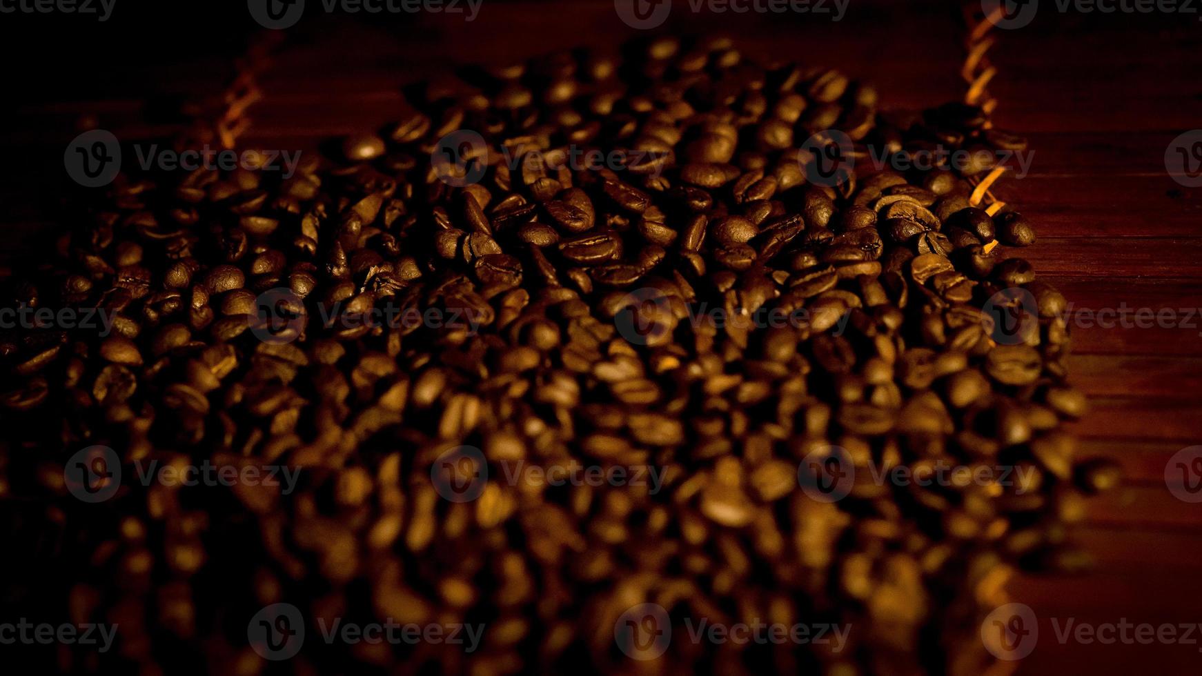 Freshly brewed coffee from the garden of coffee. Colorful coffee beans Eat well. Putting aside a great deal of luck is to be the backdrop to your work. photo