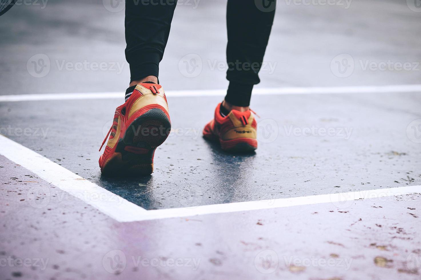 Outdoor exercise man Healthy exercise, battering, running, walking And prepare to exercise photo