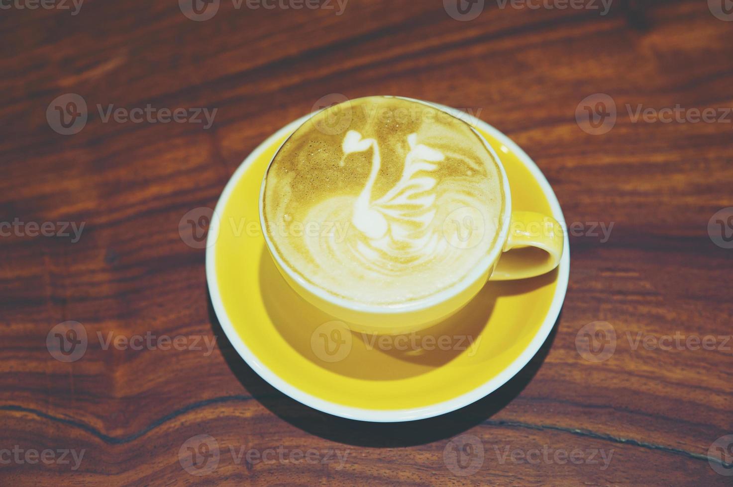 Hot coffee is placed in the same table in the morning of every day. Coffee at coffee neck all have to eat regularly. photo
