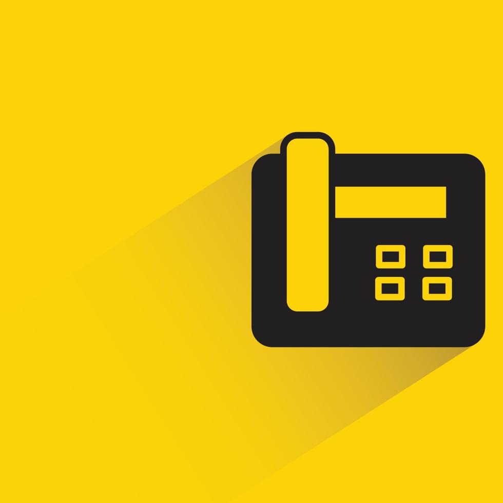 telephone on yellow background vector illustration