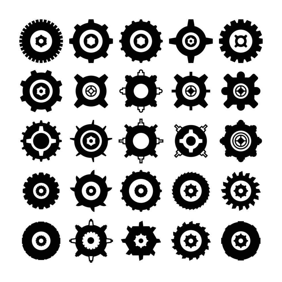 gear icons illustration 6651380 Vector Art at Vecteezy
