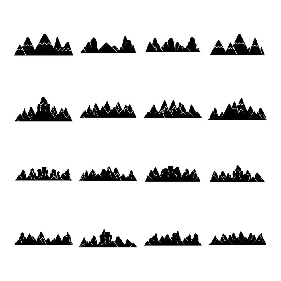 mountain range set vector illustration