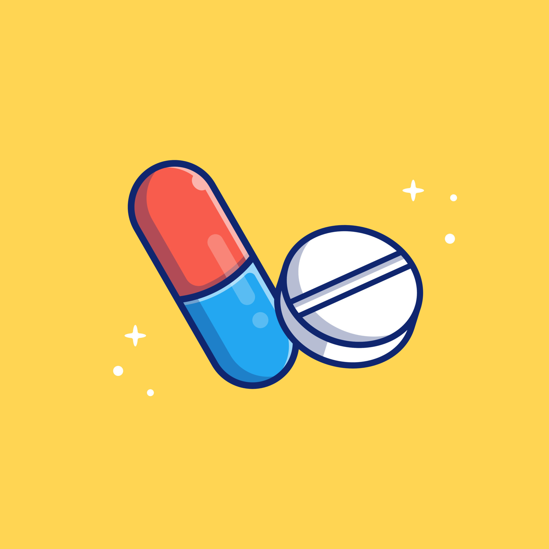 Pill And Tablet Medicine Illustration Cartoon Vector Icon Illustration.  Healthcare Object Icon Concept Isolated Premium Vector. Flat Cartoon Style  6651475 Vector Art at Vecteezy