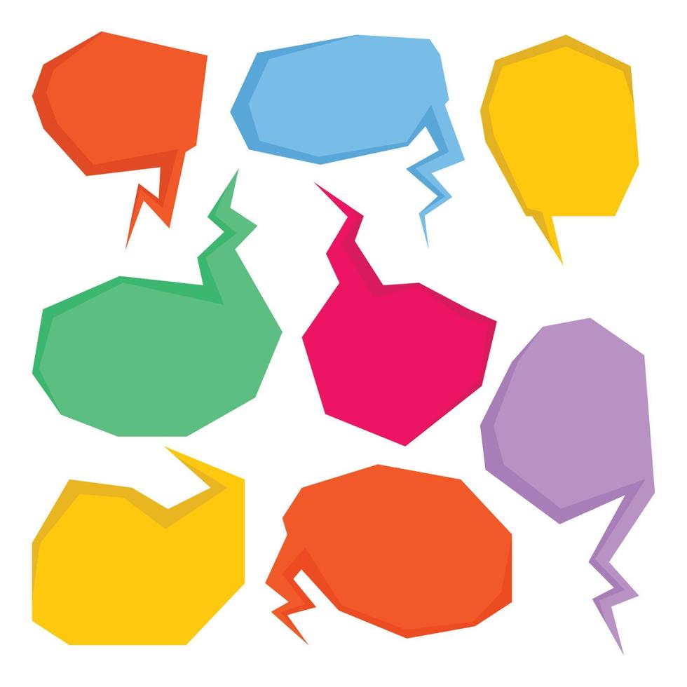 comic and colorful speech bubbles illustration vector