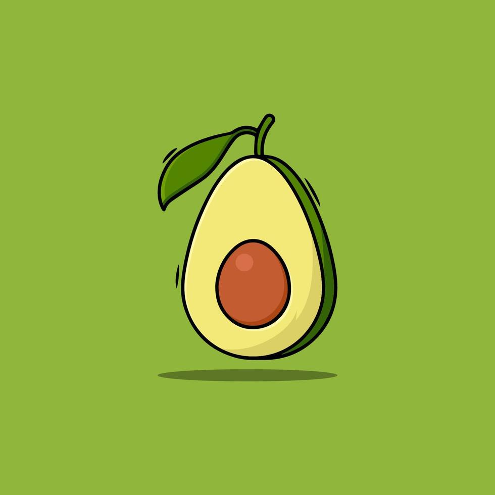 avocado fresh vegetable healthy icon vector