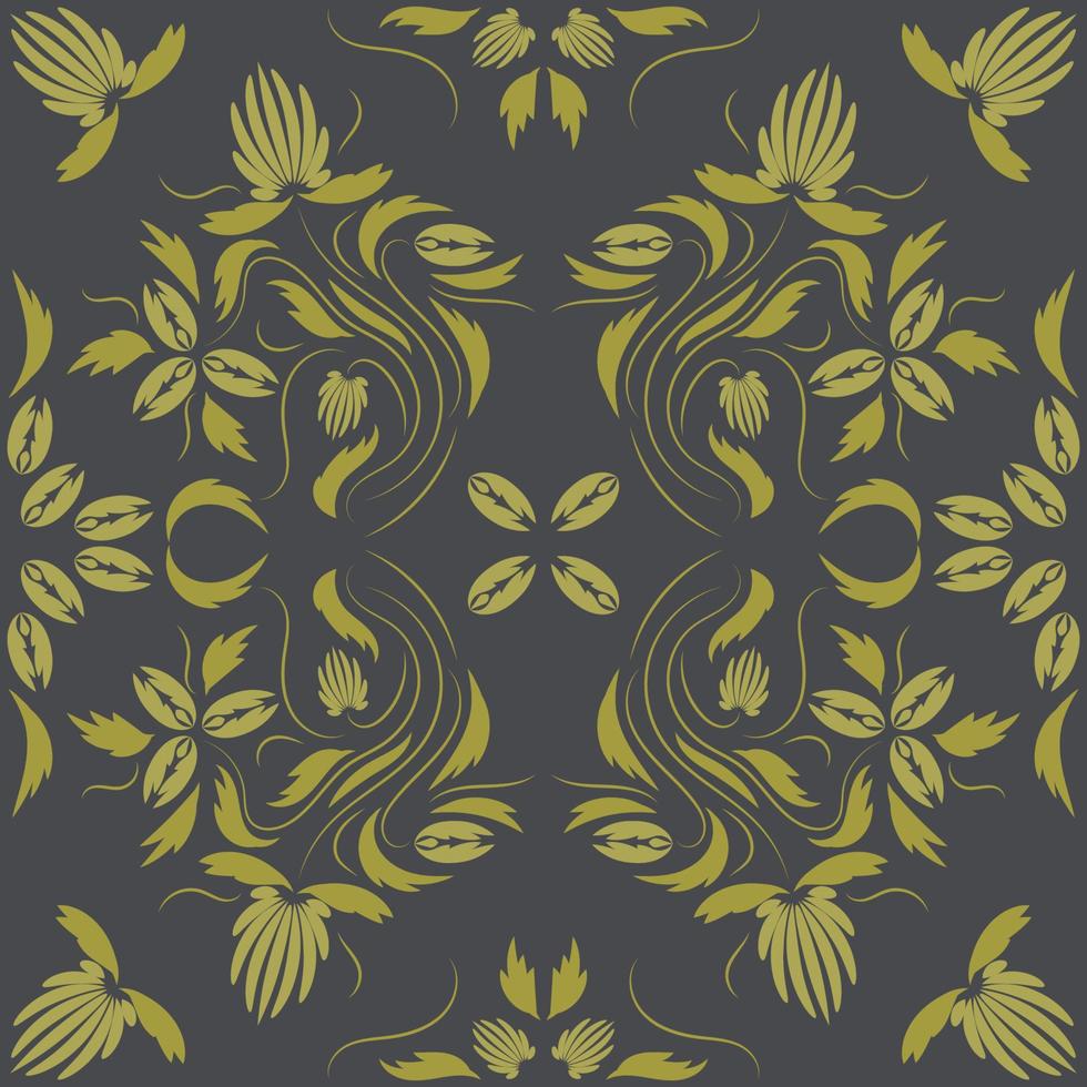 Folk flowers print Floral pattern Ethnic art vector