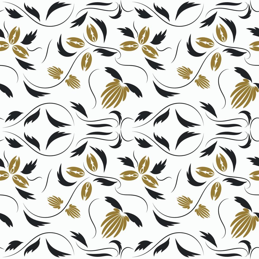 Folk flowers print Floral pattern Ethnic art vector