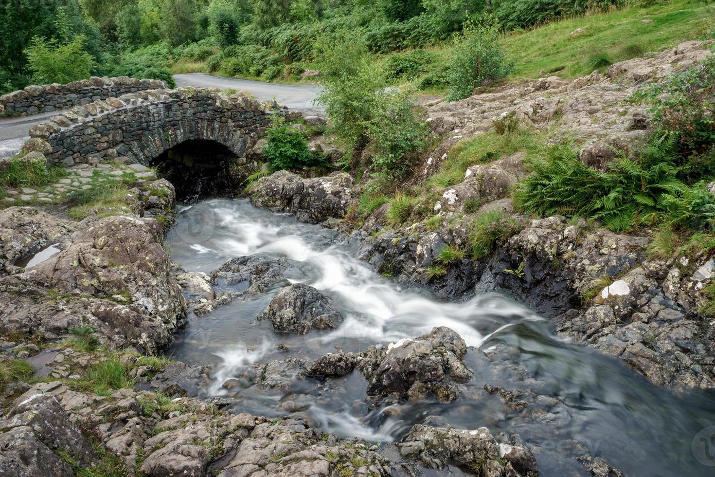 View of Ashness Bridge in the Lake district photo