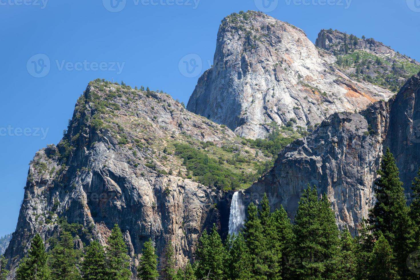 Waterfall in Yosemite on a Summer's Day photo