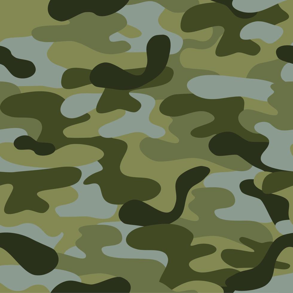 Khaki seamless pattern. Camouflage texture, military army green hunting vector