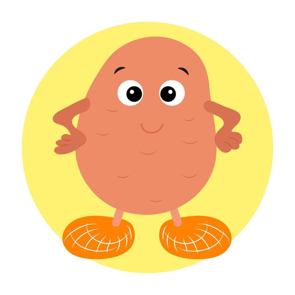 Cute cartoon potato for kids book vector