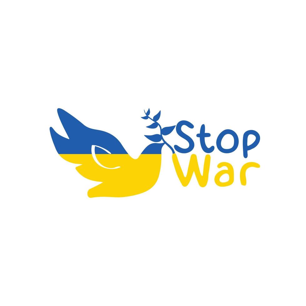 Stop War , Dove of peace. vector