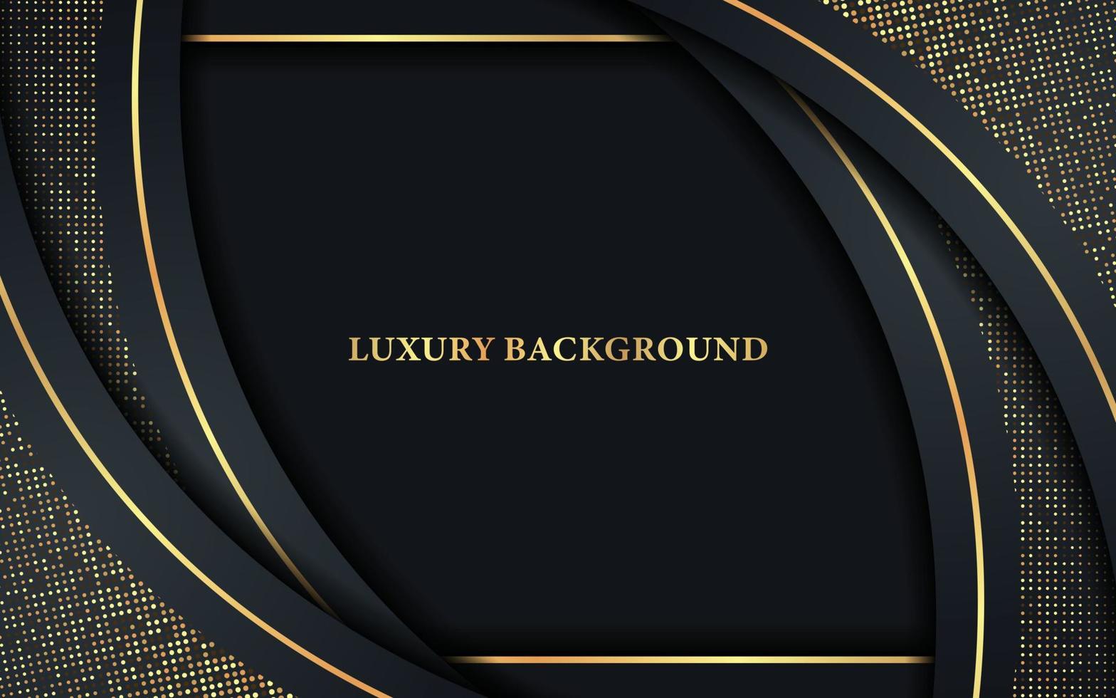 Abstract luxury background with golden element vector