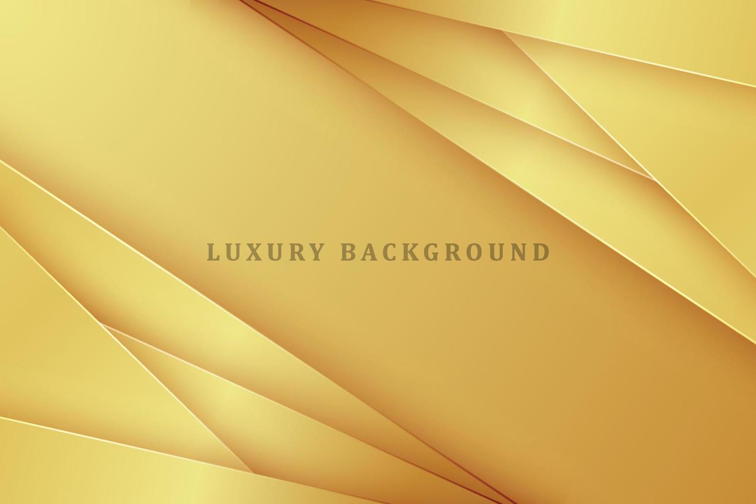 elegante fondo dorado de lujo con capa de superposición diagonal y brillo vector