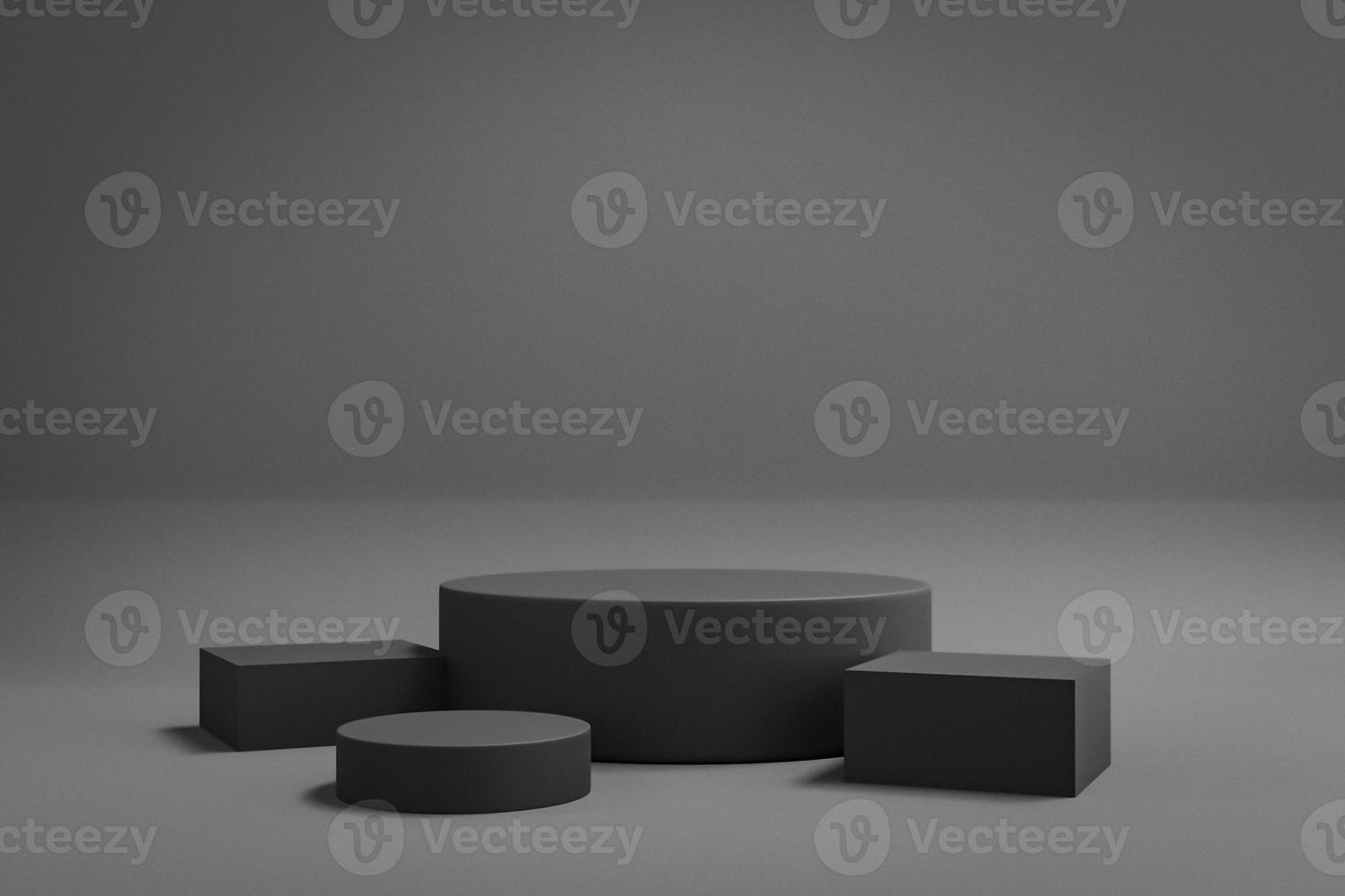 3D rendering scene with podium and abstract background. podium for cosmetic product presentation. photo