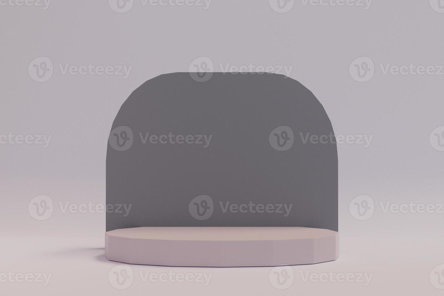 3D rendering scene with podium and abstract background. podium for cosmetic product presentation. photo