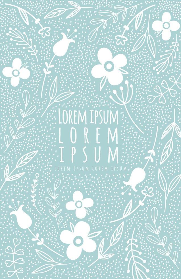Wild flowers. Floral background for your text. vector