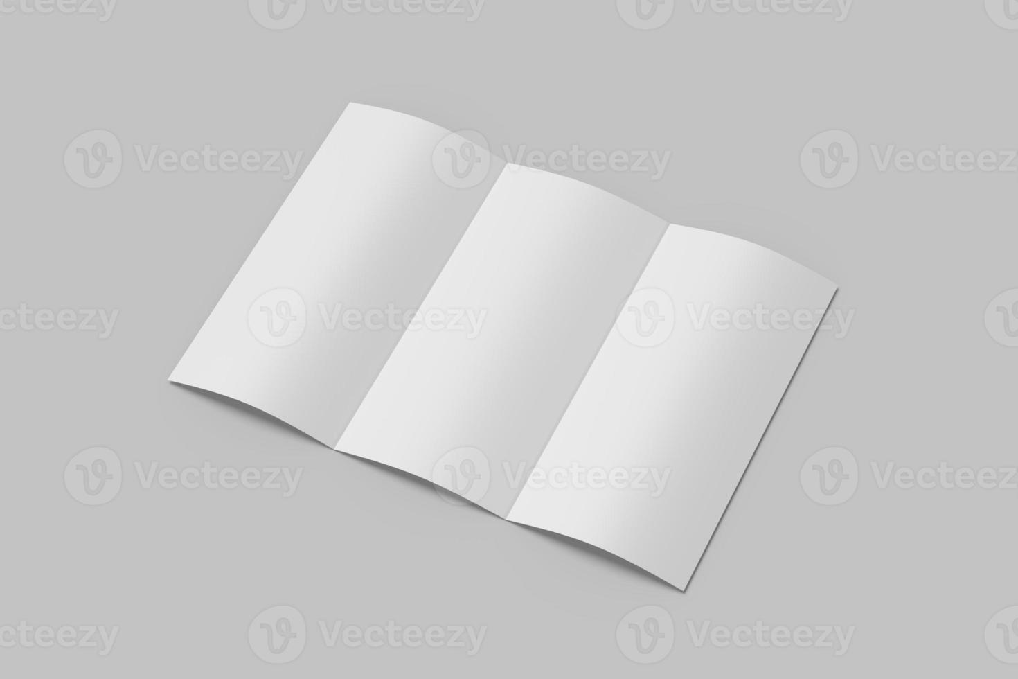 A4 TRIFOLD BROCHURE BLANK MOCKUPS photo