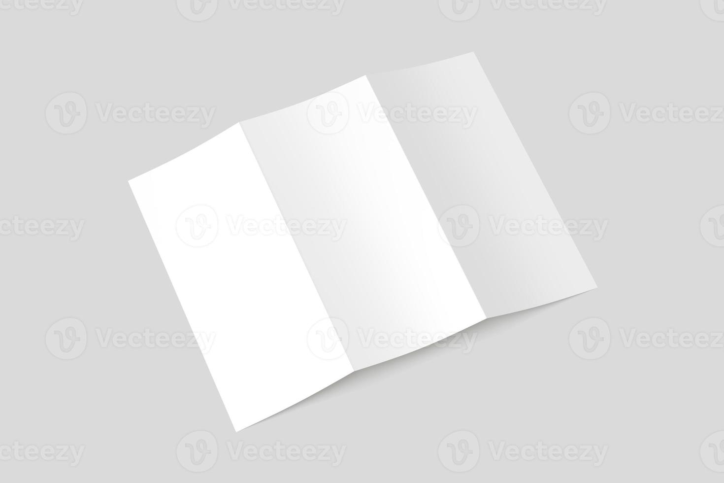 maquetas en blanco de folleto tríptico a4 foto